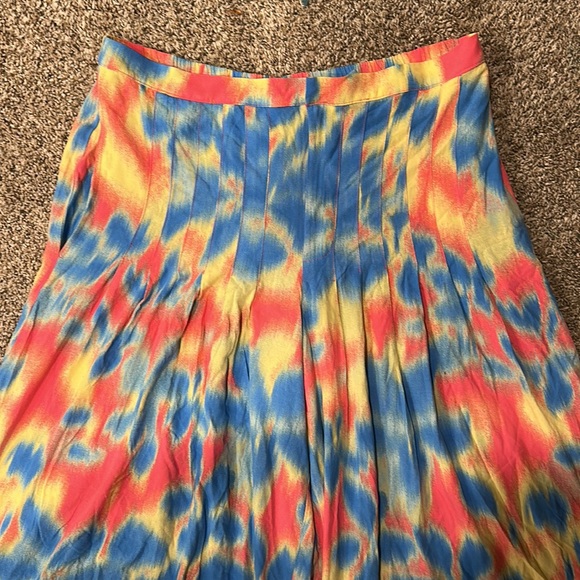 Free People Wild Child Tie Dye Pleated Wide Leg Pants Size Small - Picture 6 of 9